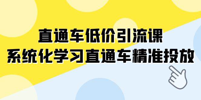 直通车-低价引流课，系统化学习直通车精准投放（14节课）-易创网