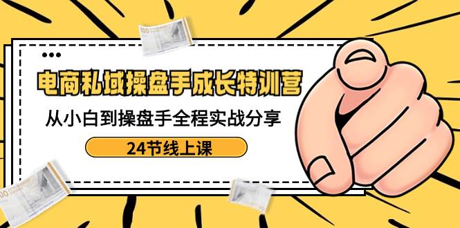 电商私域-操盘手成长特训营：从小白到操盘手全程实战分享-24节线上课-易创网