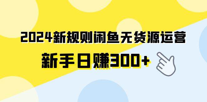 2024新规则闲鱼无货源运营新手日赚300+-易创网