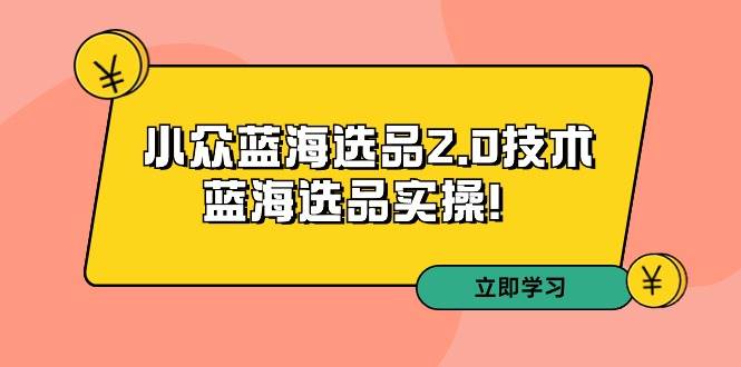 拼多多培训第33期：小众蓝海选品2.0技术-蓝海选品实操！-易创网