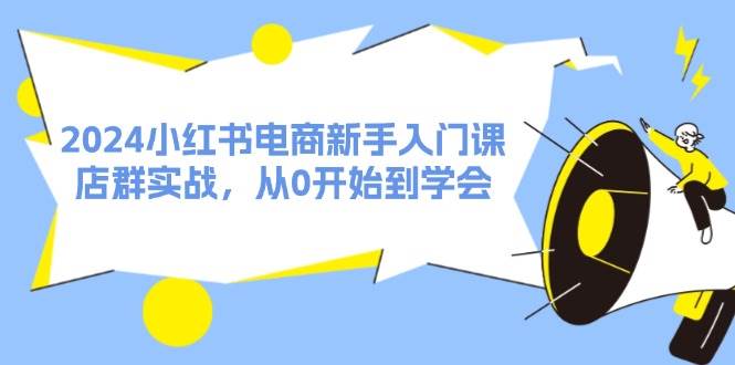 2024小红书电商新手入门课，店群实战，从0开始到学会（31节）-易创网