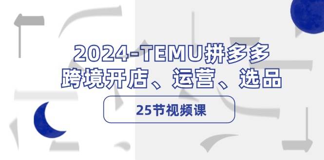 2024-TEMU拼多多·跨境开店、运营、选品（25节视频课）-最新项目